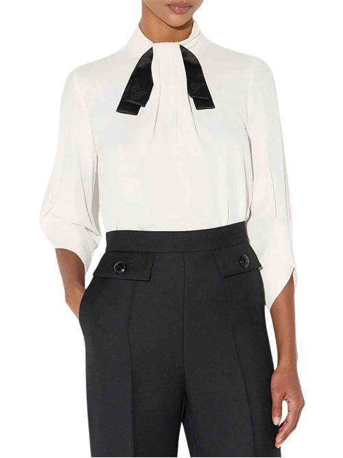 Camicia in georgette con cravattino Elisabetta Franchi | CA17866E2E84